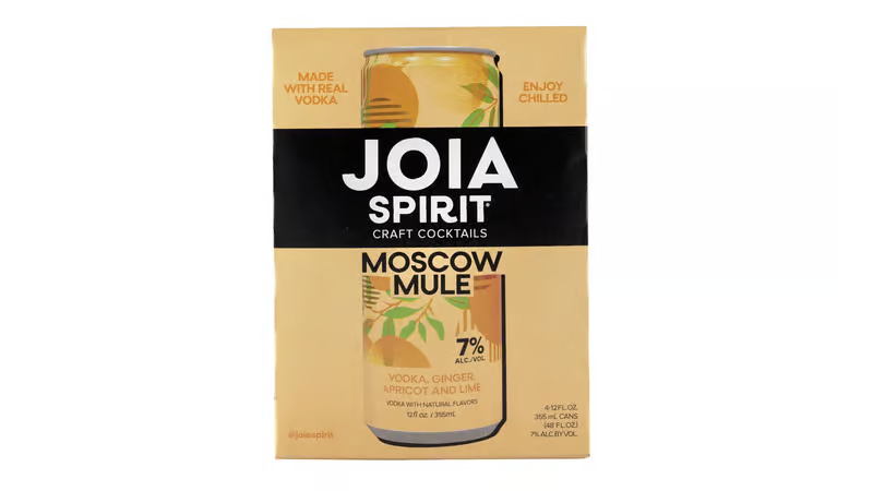 Joia Spirit Sparkling Moscow Mule Vodka Cocktail Cans (12 oz x 4 ct)