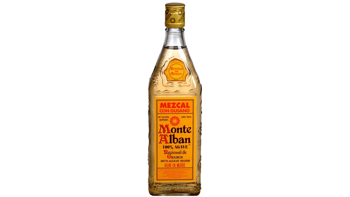 Monte Alban Tequila Mezcal with Agave Worm (750 ml) | Wolverine Lake ...